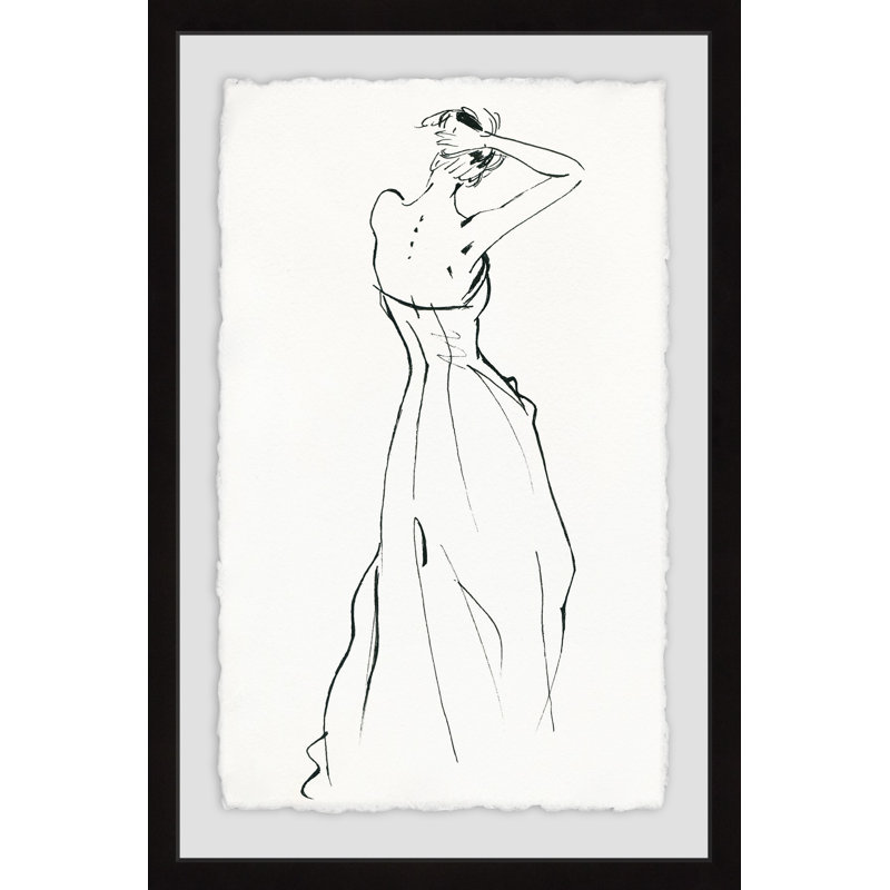 « sexy back ii », reproduction de peinture à l’acrylique encadrée, H 18 po x l 12 po