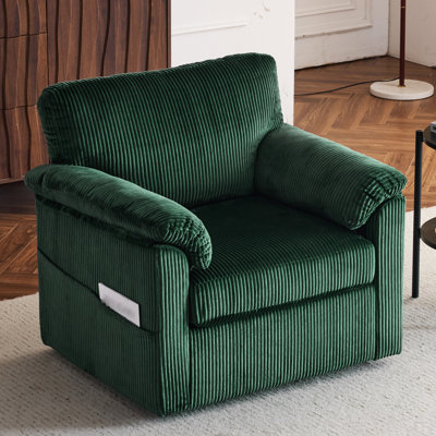 Fauteuil surdimensionné en chenille de 33 pouces - Fauteuil rembourré pour la vie amusante, la chambre à coucher, le bureau et la résistance au repos