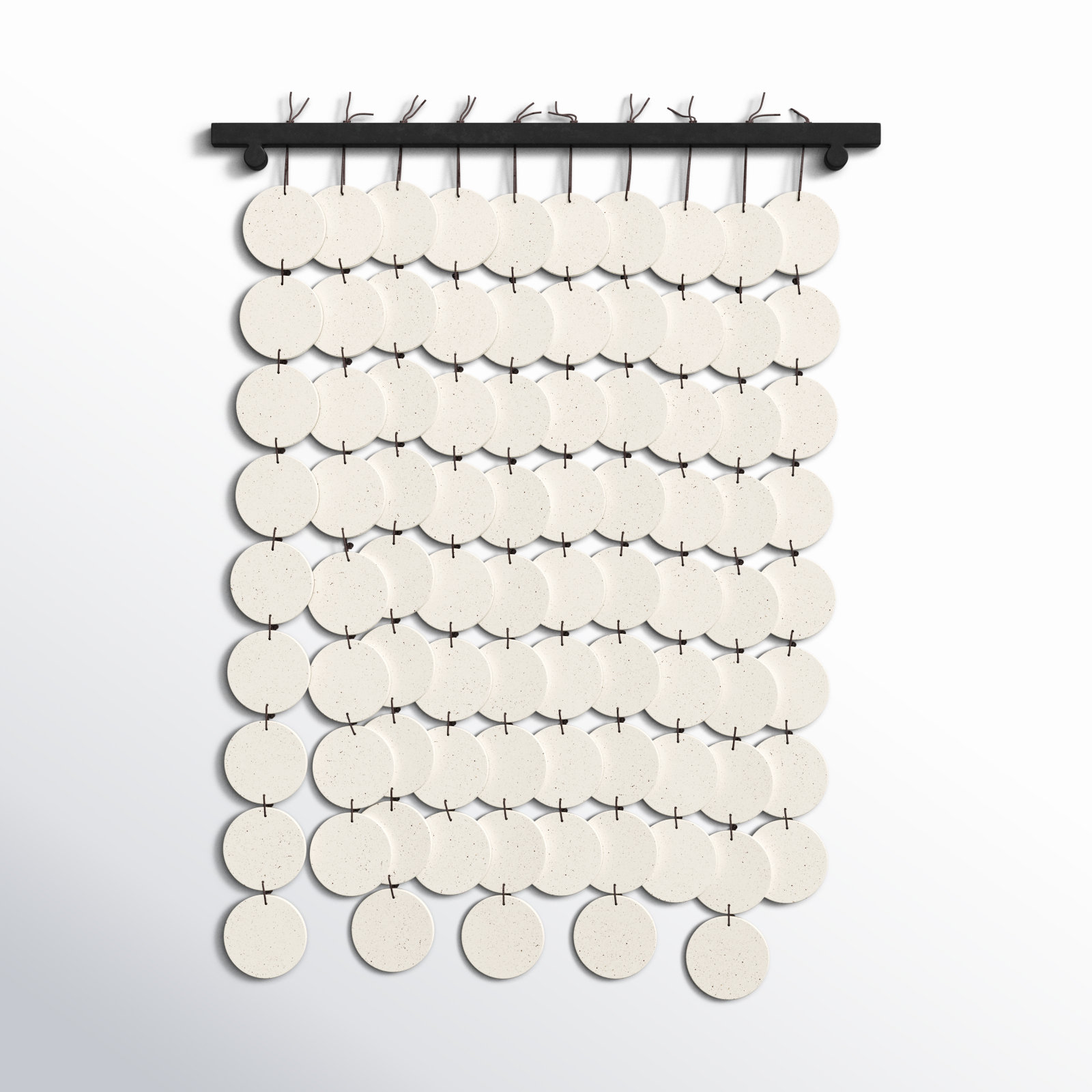 Ashe Ceramic Wall Decor, Speckled Cream