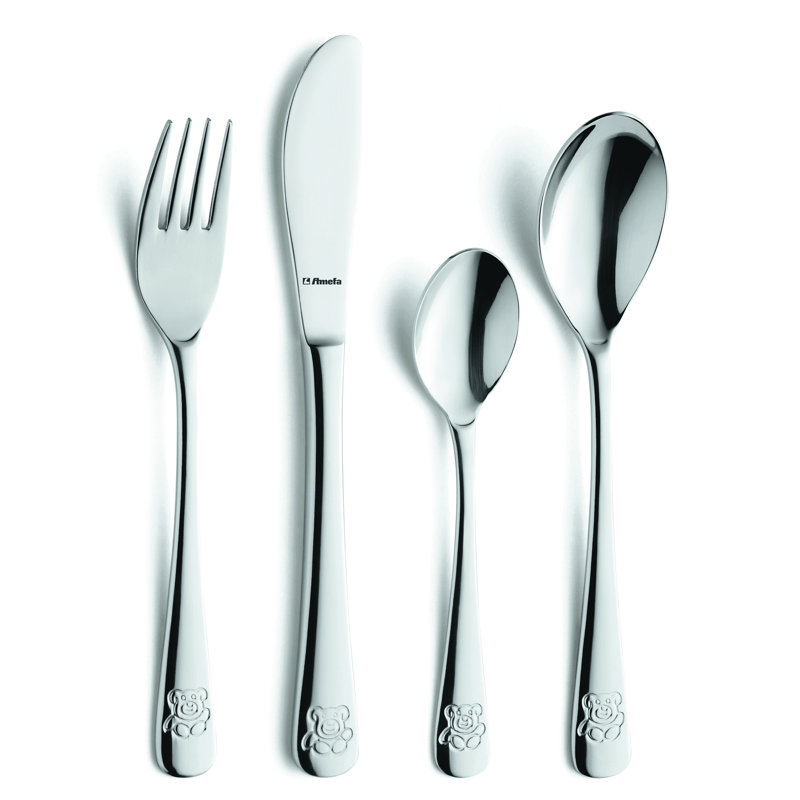 TEDDY BEAR Kinderbesteck Set 4-teilig