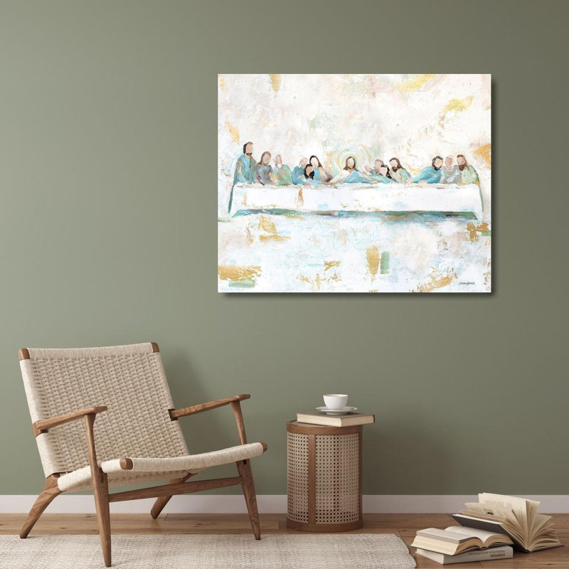 Alcott Hill® Kissell, art sur toile tendue, Mackenzie Gallery, titre: dernier souper, H 28 po x l 34 po
