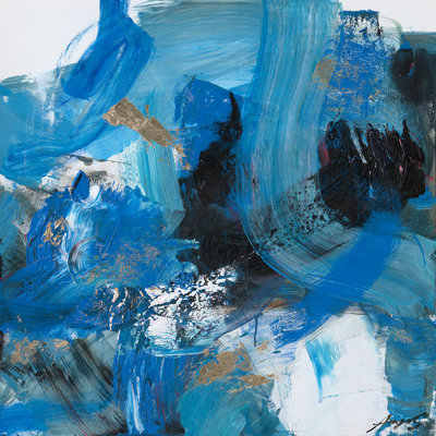 Sweeping Variations In Blue - Wrapped Canvas Painting
