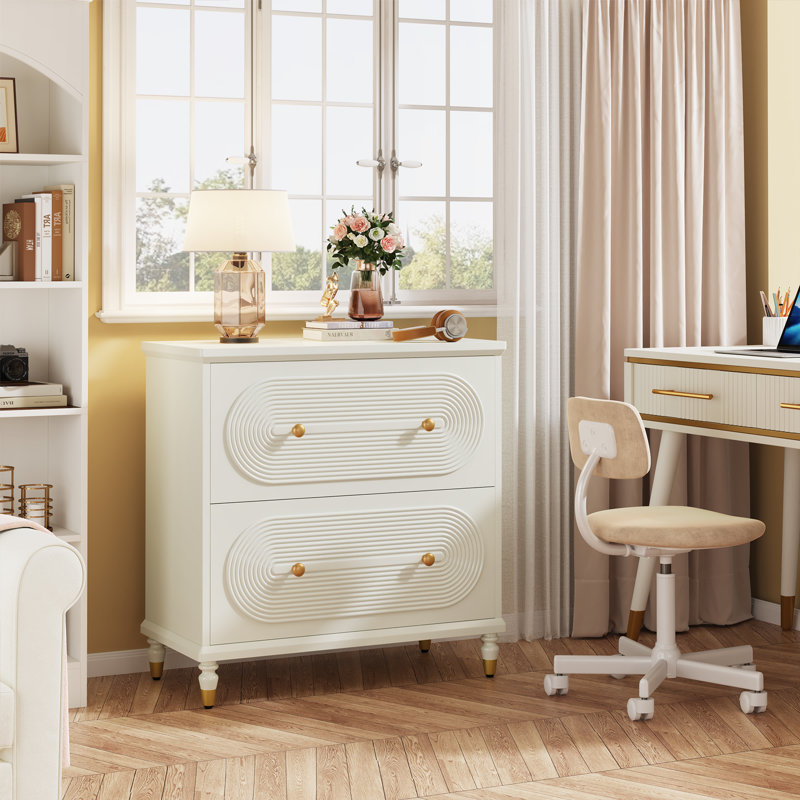 Classeur 2 tiroirs Marthese, Blanc