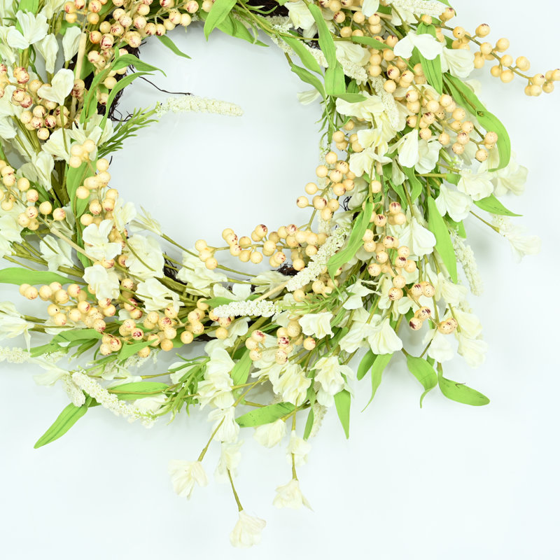 Couronne florale 22 po pour la porte d'entrée