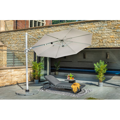 Pacific Round Cantilever Parasol - Dove