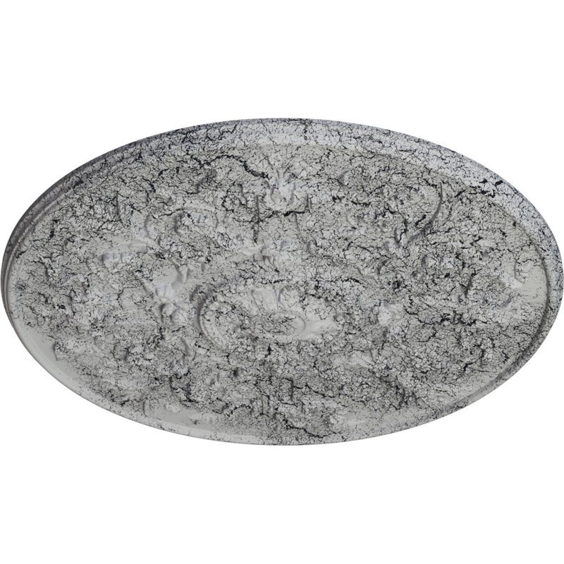 Médaillon de plafond Endurathane Viceroy, DE 35 1/8 po x P 4 7/8 po x P 2 1/2 po (convient aux auvents jusqu'à 4 7/8 po), finition pierre craquelée peinte à la main