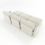 Canapé 3 places, 3 repose-pieds mobiles, équipé d'un coussin lombaire, tissu en chenille, base en bois de haute qualité, conception ergonomique, éponge à haute résilience-27467219