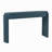 Navy Blue Fluted Entryway Table - 2 Drawer Oval Console for Living Room-613809654