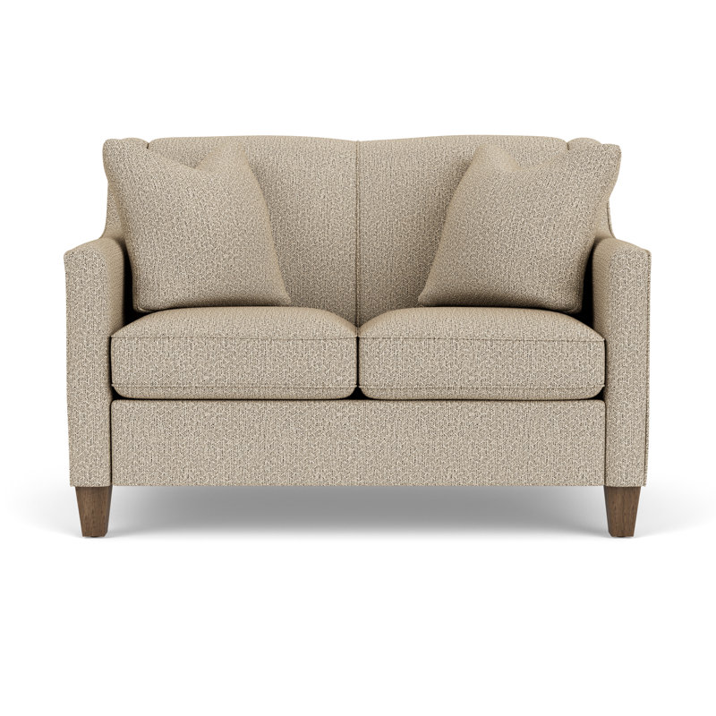 Causeuse à accoudoirs carrés 53 po, Polypropylène / oléfine beige clair