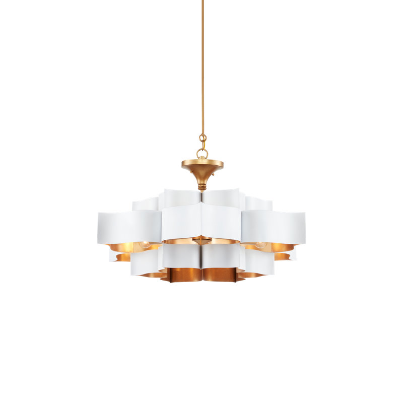 Grand Lotus 6 - Light Dimmable Geometric Chandelier