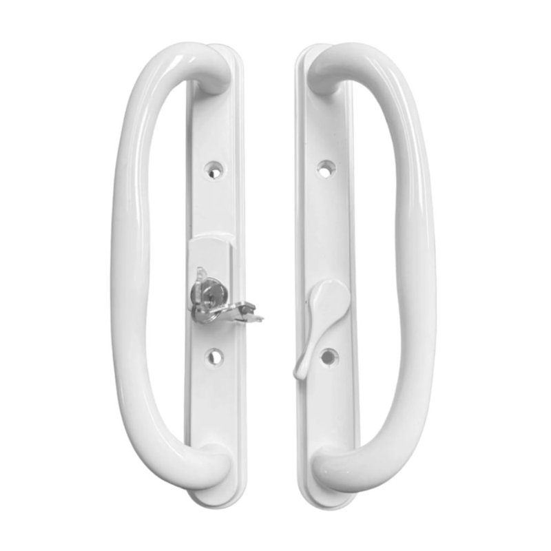 Remplacement de l'ensemble de poignées de porte de patio coulissantes en verre 10 po Olympus, Blanc