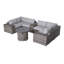 Ensemble de conversation modulaire 10 pièces avec coussins Biles Gray