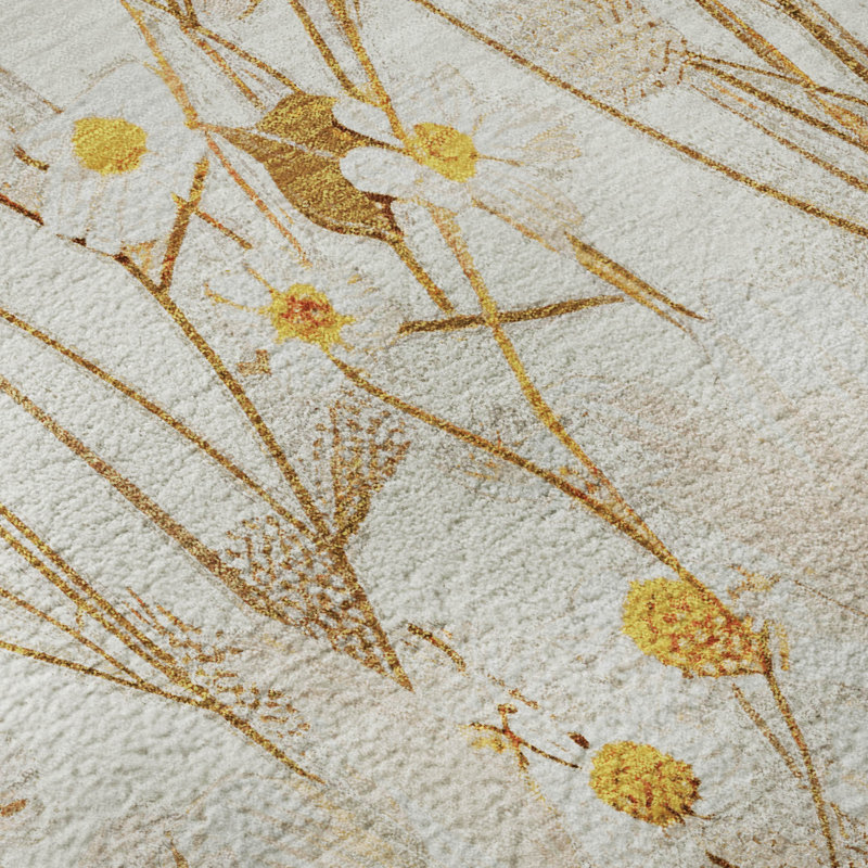Tapis floral Premium Sykora AMF1500 lavable à la machine, Rectangle 10 pi x 14 pi