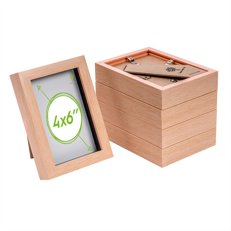Nicola Spring - 3D Box Photo Frames, 17.5cm H x 12.5cm W x 3.5cm D, Beige