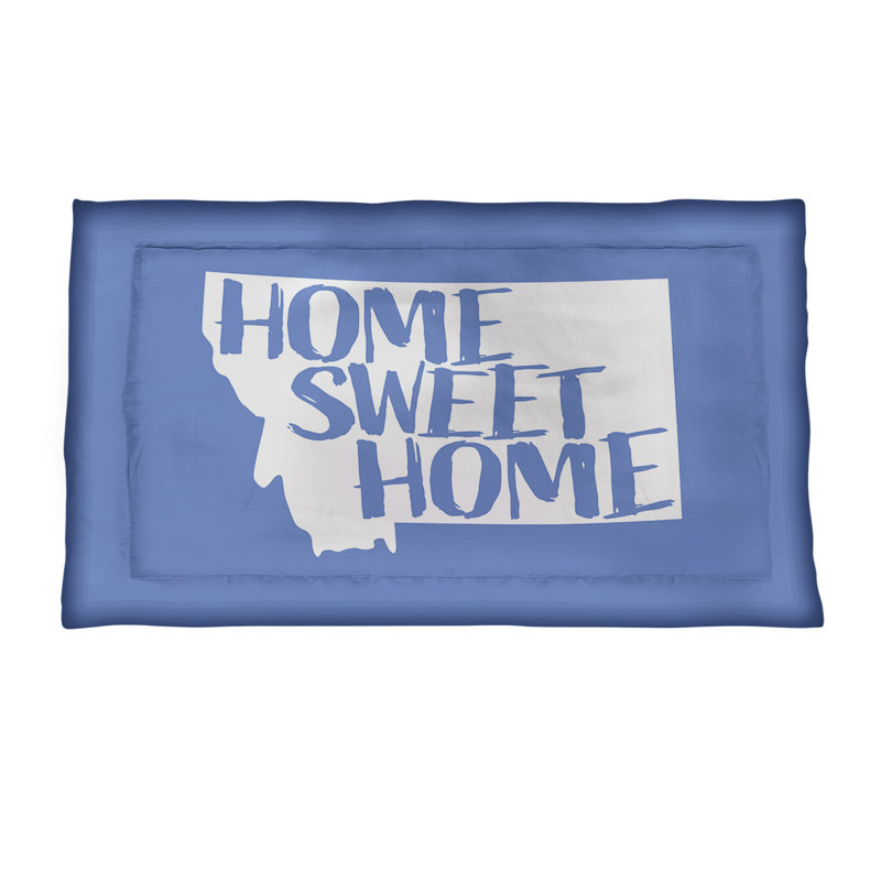 Montana Polyester Sham Set, Microfiber, King, Blue
