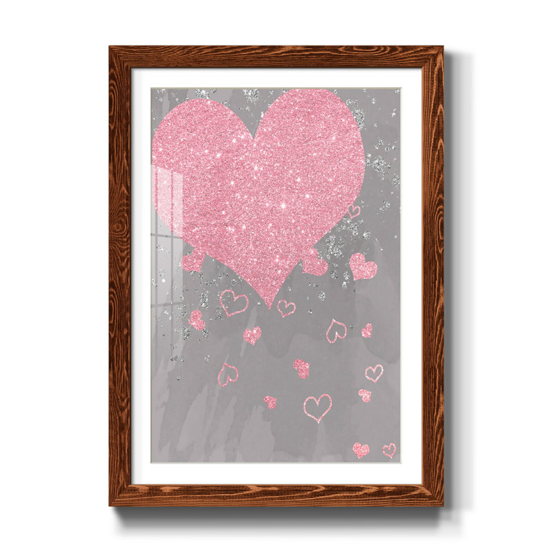 «Spakling Love», reproduction d'art sur papier encadrée, H 37,5 po x l 27,5 po x P 1,5 po, Érable