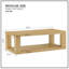 Table basse rectangulaire moderne en bois aggloméré à 2 niveaux de 48 pouces pour salon, couleur moderne
