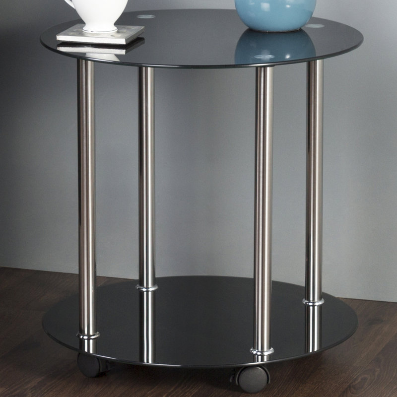 Glass Top End Table