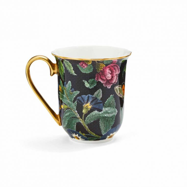 Spode Creatures Of Curiosity Mug Black 12Oz.