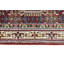 Tapis tribal rouge à motif floral indo-bidar 3 pi 2 po x 5 pi 4 po Red