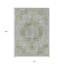 Tapis extérieur lavable à motif de médaillon floral vert olive 10 pi x 14 pi