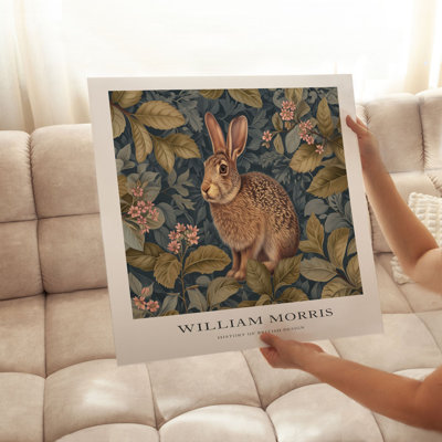 Animaux, reproduction d'art sans cadre William Morris Bunny Rabbit II Cottage
