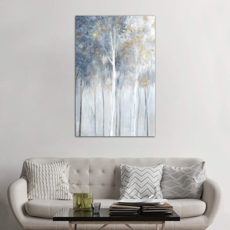 Fog And Gold II by Eva Watts - Wrapped Canvas Painting, 152.5 cm H x 101.5 cm W