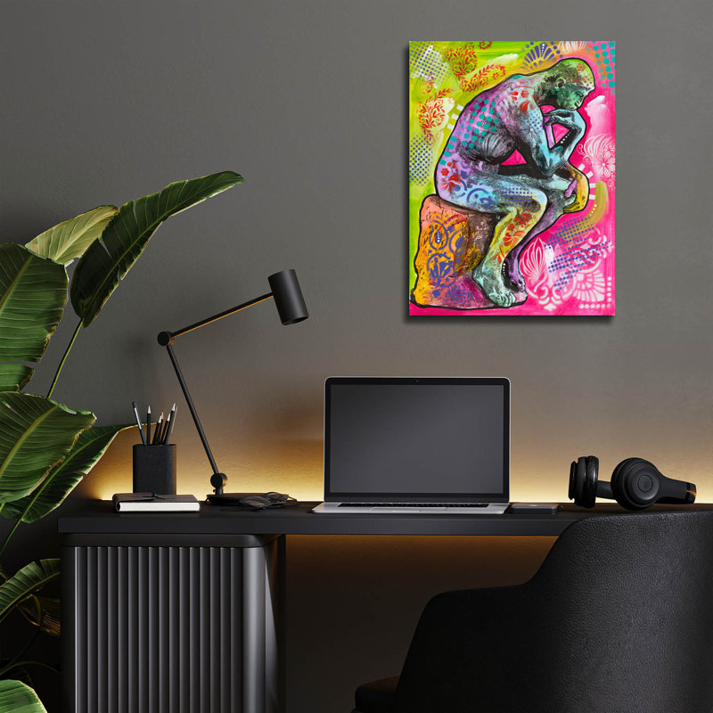 " Thinker " by Dean Russo, 16" H x 12" W x 0.13" D