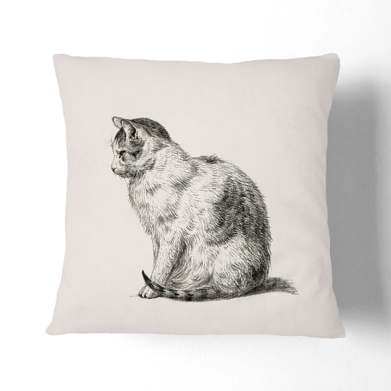 Square Throw Cushion, 40cm H x 40cm W x 15cm D, Black