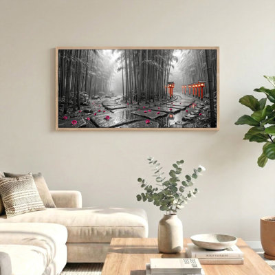 Ensemble de 1 tableau sur toile « Chemin de bambou »