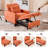 31.7" Wide Upholstered Convertible Sleeper Accent Chair Bed Chaise Lounge Chair Armchair-480575021