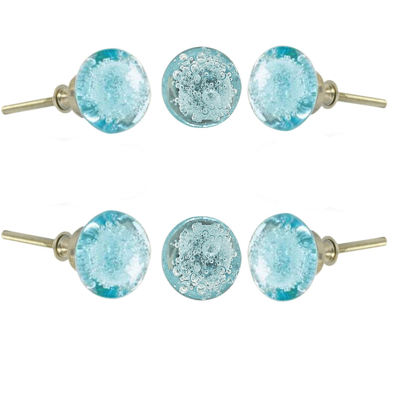 1.4" Diameter Mushroom Knob Multipack, Aqua
