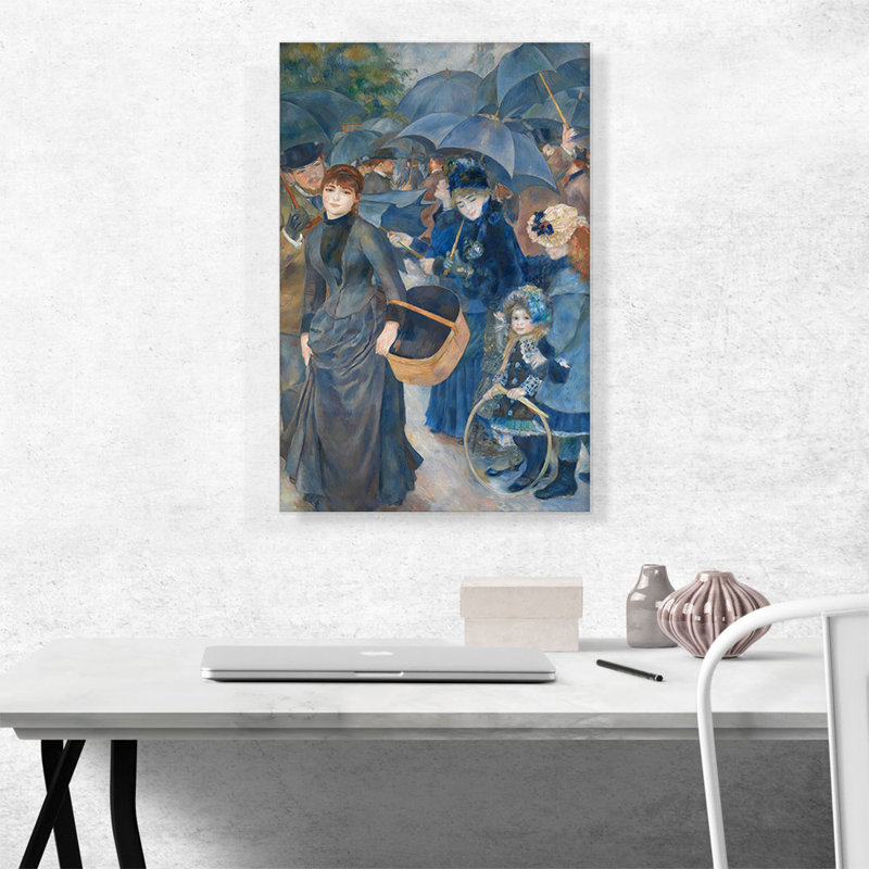 «The Umbrellas 1886» par Pierre-Auguste Renoir, reproduction d'art sur toile tendue, H 26 po x l 18 po x P 0,75 po