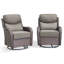 Chaises à bascule pivotantes en osier pour l'extérieur avec coussins de 6 po Deb-754742242-754742241