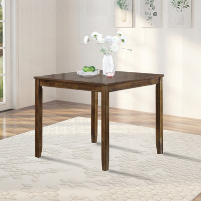 Compact Wooden Dining Square Table, Perfect for Small Spaces and 4 Person Meals, Space-Saving and Stylish.