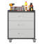 3 Piece Metal Single Storage Cabinet ( 34.6cm H x 29.5cm W x 16.8cm D)-2128389001