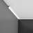 3/4 in x 3/4 in x 78-3/4 in Primed White Plain Polystyrene Crown Moulding