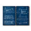 «Locomotive Blueprint I», ensemble de 2 reproductions d'art sur toiles-903620038-903620039