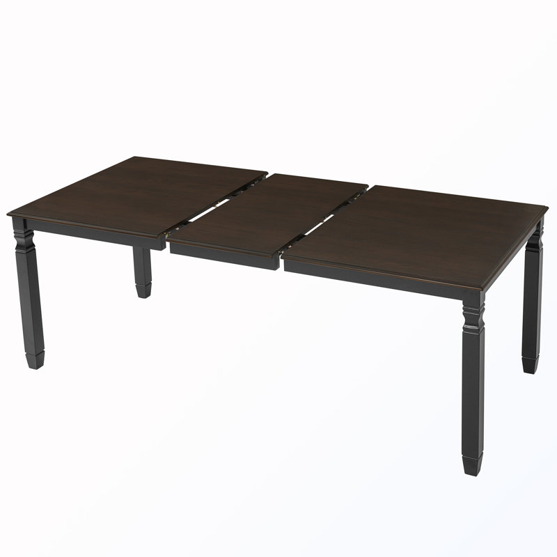 Extendable Dining Table, Espresso / Black