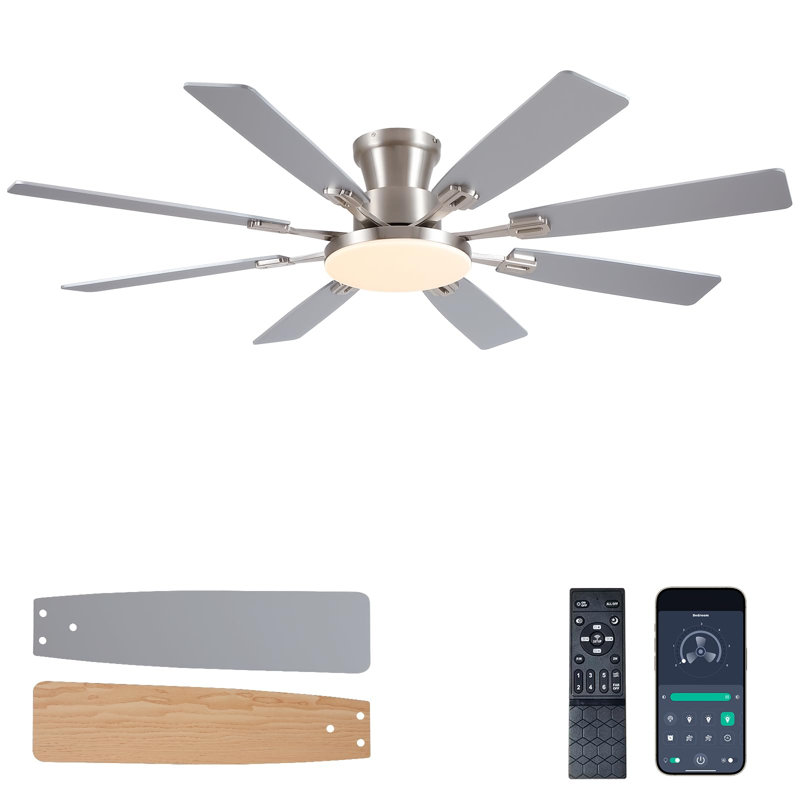 Ventilateur de plafond 60 pouces avec lumières, Nickel