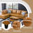3-Piece Faux Leather Sectional Sofa-1013919731