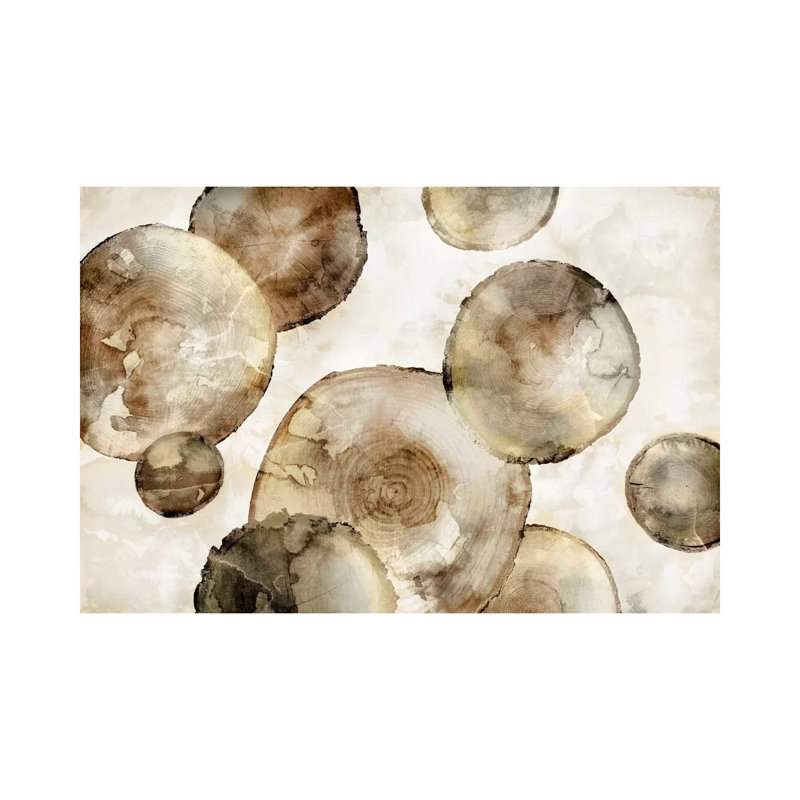 Tree Rings by Edward Selkirk - Wrapped Canvas Painting, 20.32 cm H x 30.48 cm W