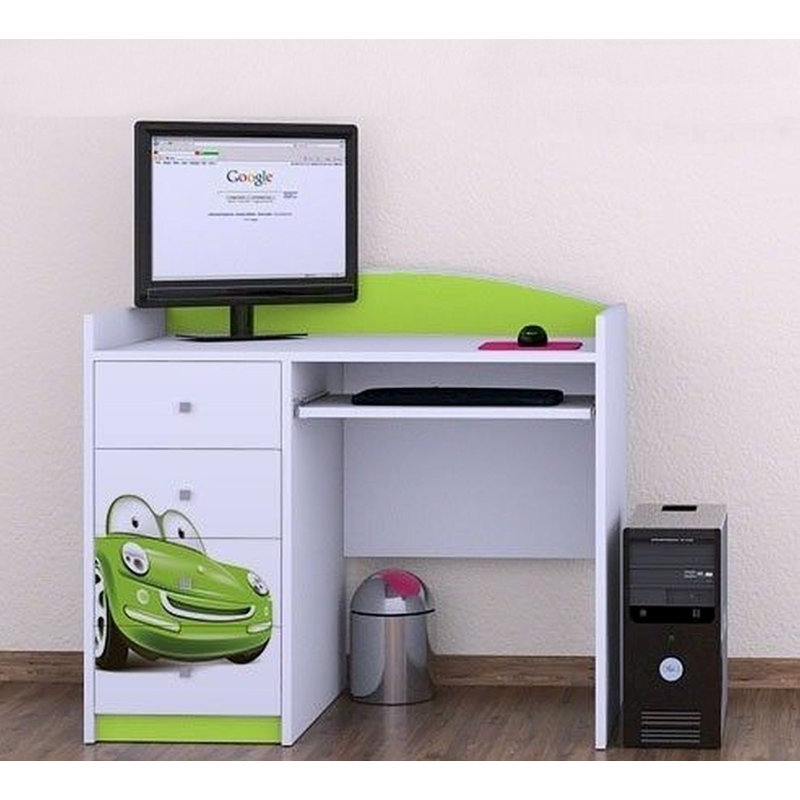 Ondine Car 100cm W Computer Desk, Green