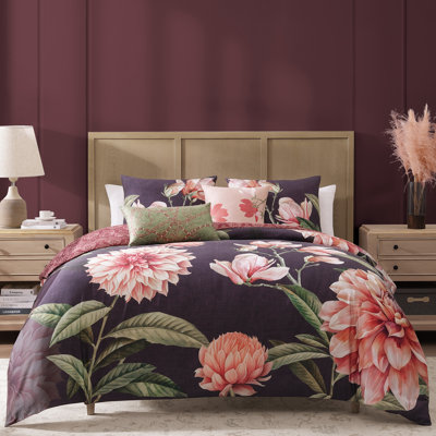 Bebejan Blush Serenade 100% Cotton Sateen 5 Piece Reversible Comforter Set