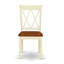 Chaises de salle à manger Clarksville - Ensemble de 2 chaises en bois à dossier croisé, babeurre et cerise-1341032643-1255900256