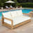 Patio 3-seater Sofa With Thicker Cushion, Soft Pillows, Adjustable Foot Pads And Removable Cushion Covers-1558129680