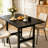 46.5" Folding Drop Leaf Dining Table with Pinewood Frame