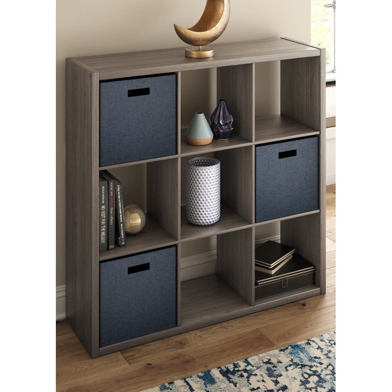 43.98" H x 43.82" W Decorative Cube Bookcase, Graphite Gray