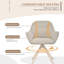 48.5cm H Linen Upholstered Metal Armchair in Beige-218342257