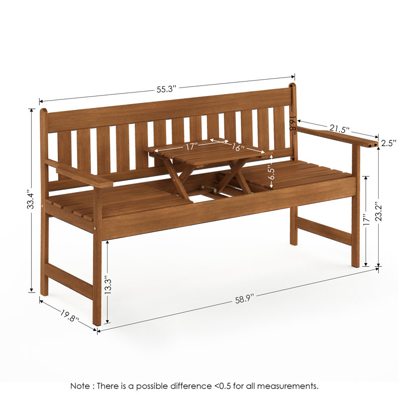 Banc de jardin en bois Ayca